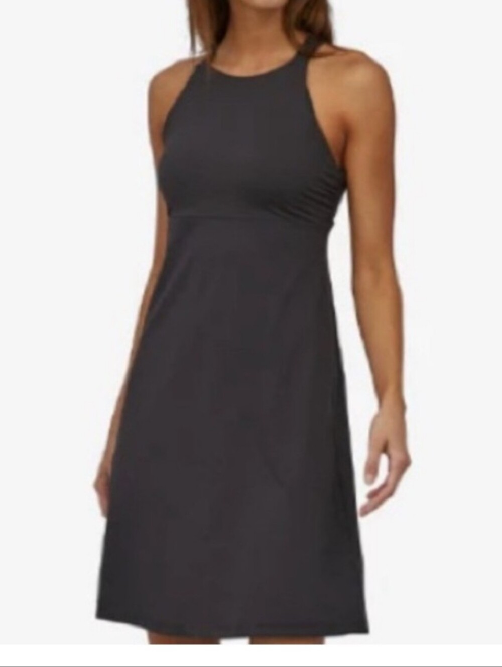 Patagonia Magnolia Black Sleeveless A-Line  Dress